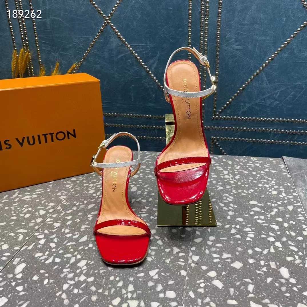 Louis Vuitton Women LV Blossom Sandal Red Patent Calf Leather 1AC8VX