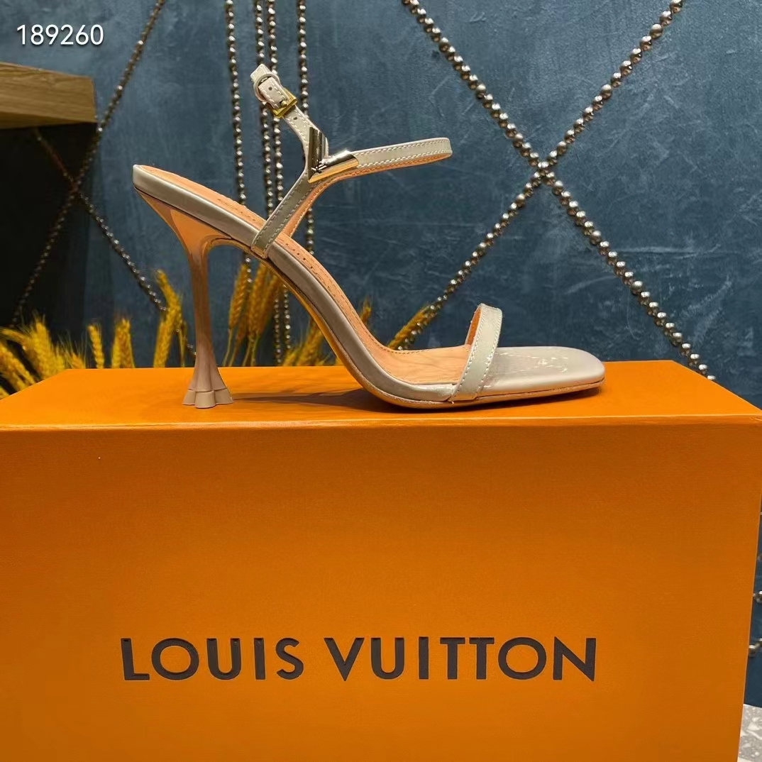 Louis Vuitton Women LV Blossom Sandal White Patent Calf Leather