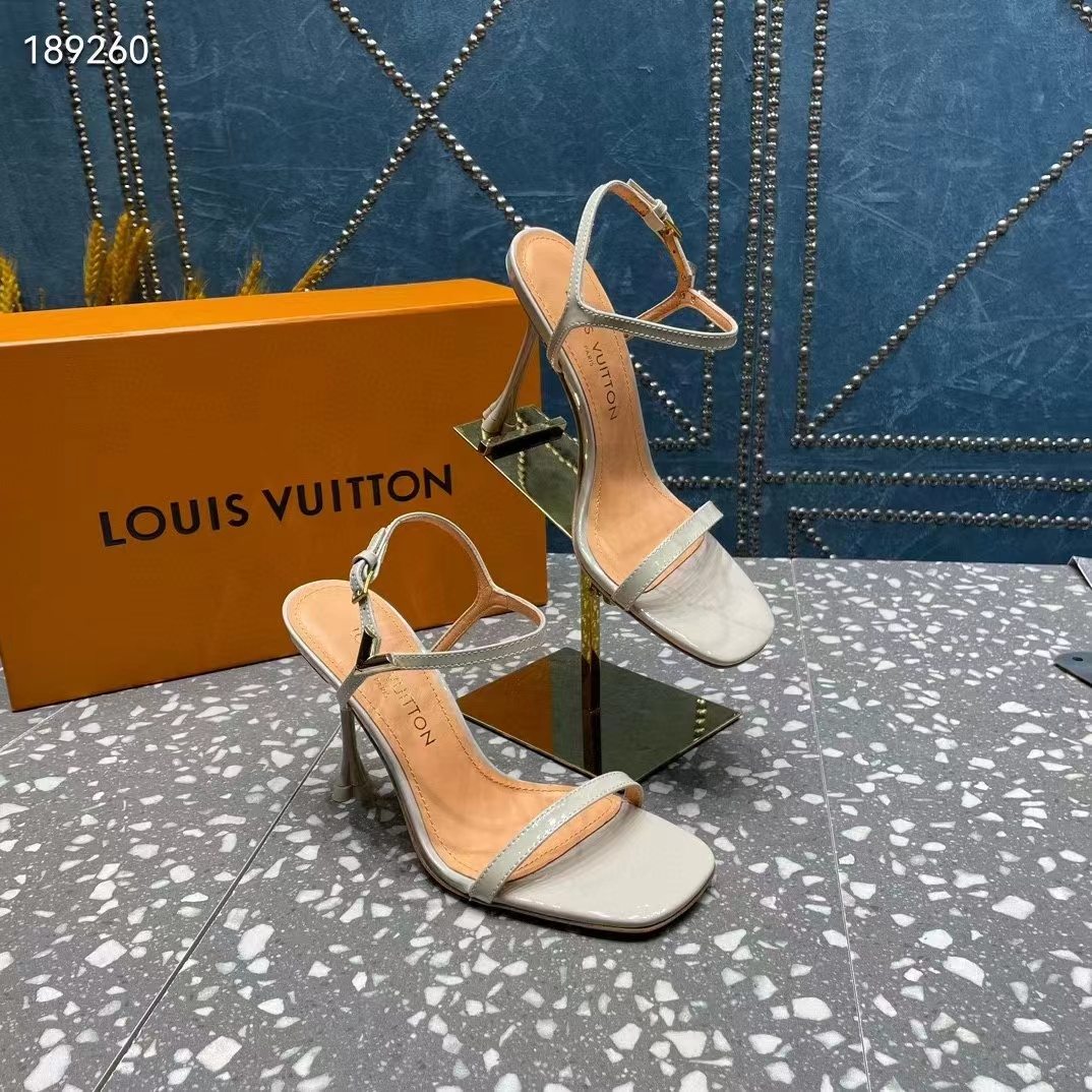 Louis Vuitton Women LV Blossom Sandal White Patent Calf Leather