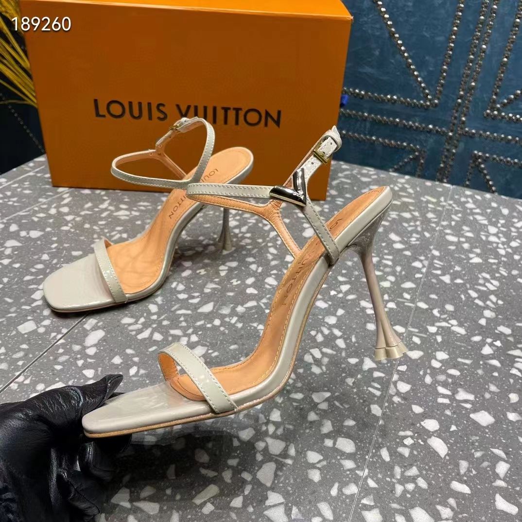 Louis Vuitton Women LV Blossom Sandal White Patent Calf Leather
