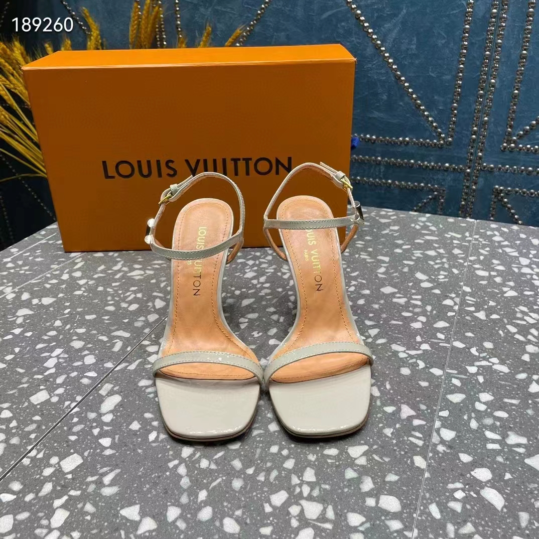 Louis Vuitton Women LV Blossom Sandal White Patent Calf Leather