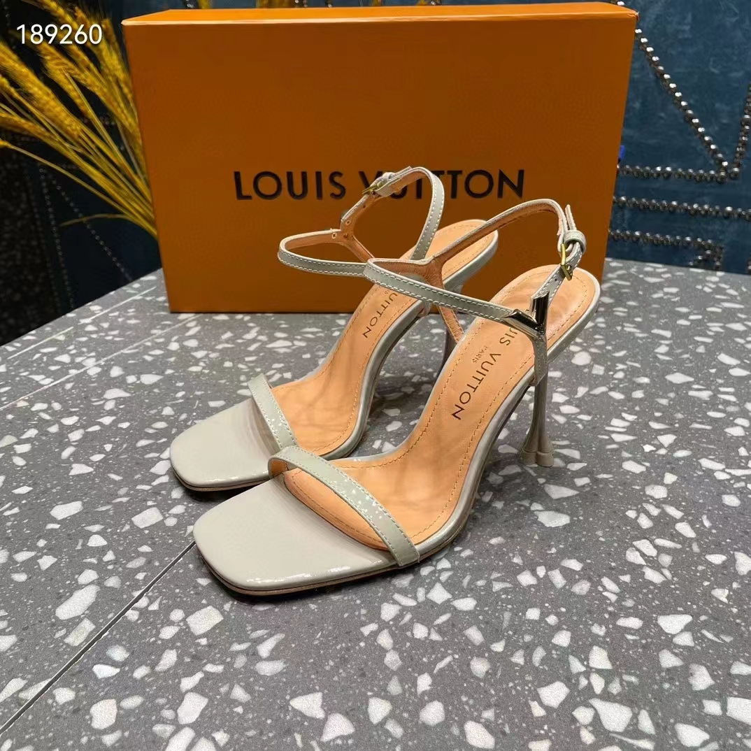 Louis Vuitton Women LV Blossom Sandal White Patent Calf Leather