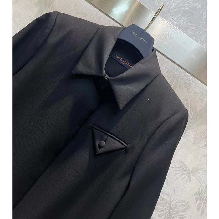 Louis Vuitton Women LV Embellished Wool Blouson Regular Fit Black 1AF997