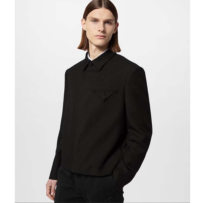 Louis Vuitton Men LV Embellished Wool Blouson Regular Fit Black 1AF997