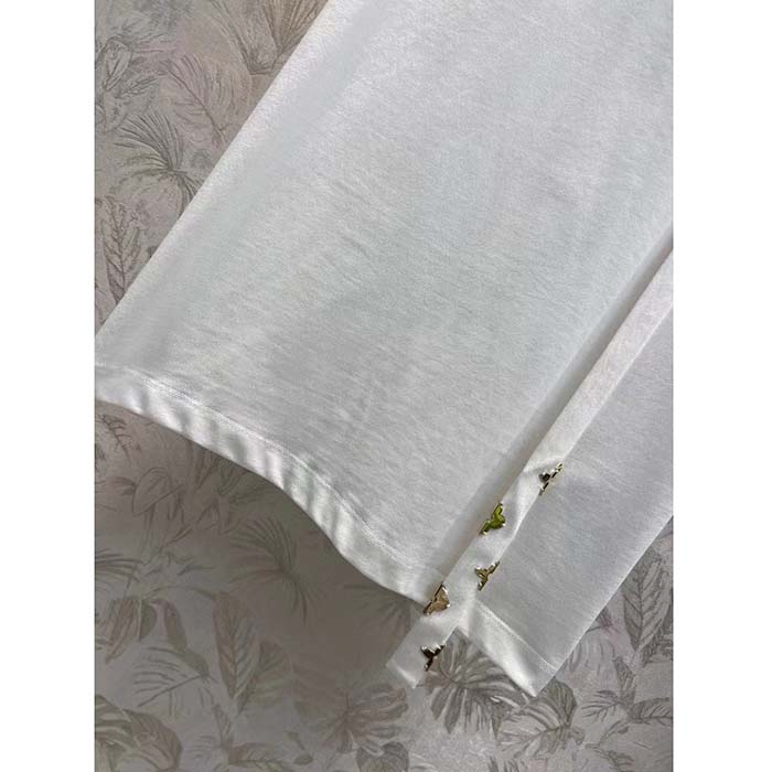 Louis Vuitton Men LV Monogram Accent Lavaliere T-Shirt Cotton White 1AC1MT