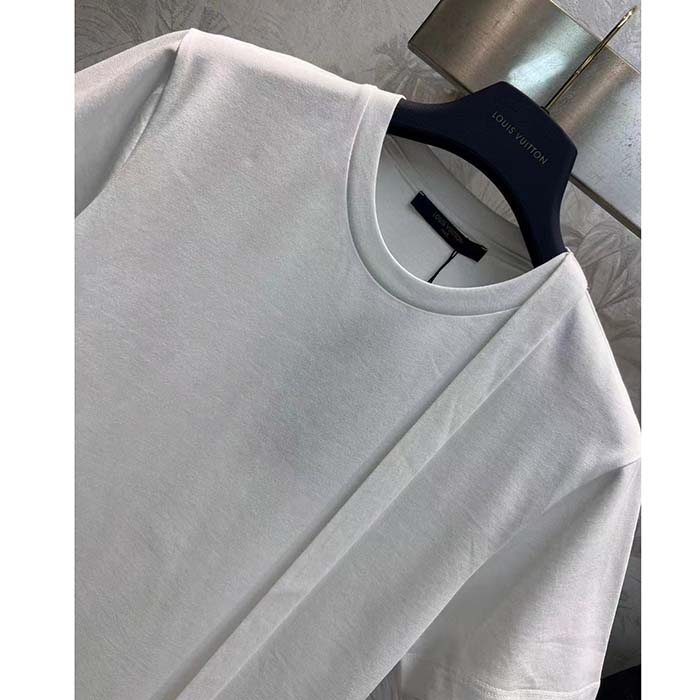 Louis Vuitton Men LV Monogram Accent Lavaliere T-Shirt Cotton White 1AC1MT