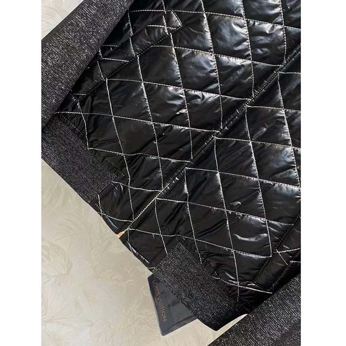 Louis Vuitton Women LV Quilted Malletage Bomber Jacket Black Regular Fit 1AFFP8