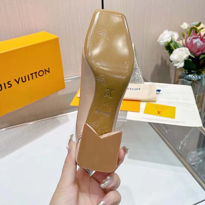 Louis Vuitton Women LV Shake Pump Beige Patent Calf Leather