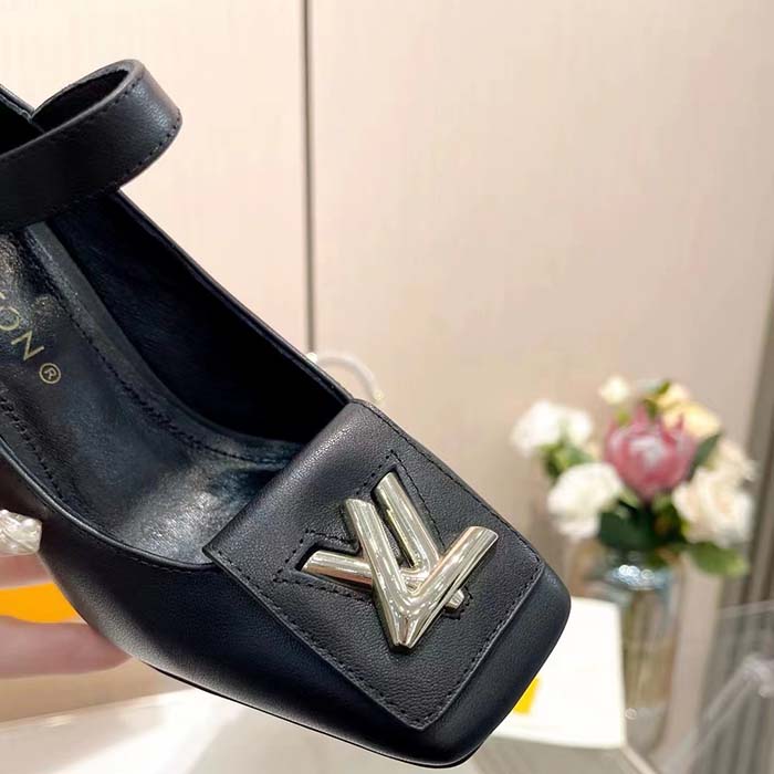 Louis Vuitton Women LV Shake Pump Black Calf Leather 9.5 CM Heel