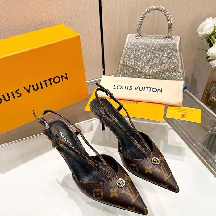 Louis Vuitton Women LV Stellar Slingback Pump Brown Monogram Canvas