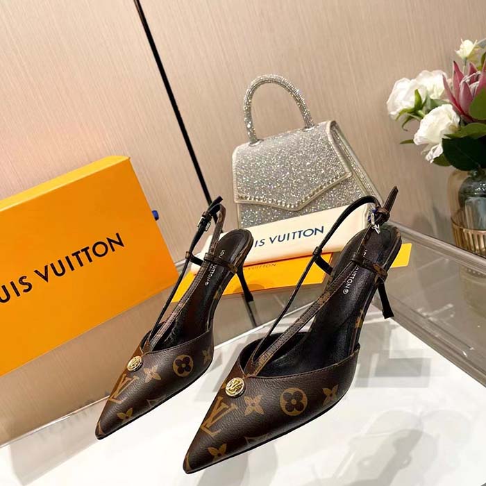Louis Vuitton Women LV Stellar Slingback Pump Brown Monogram Canvas