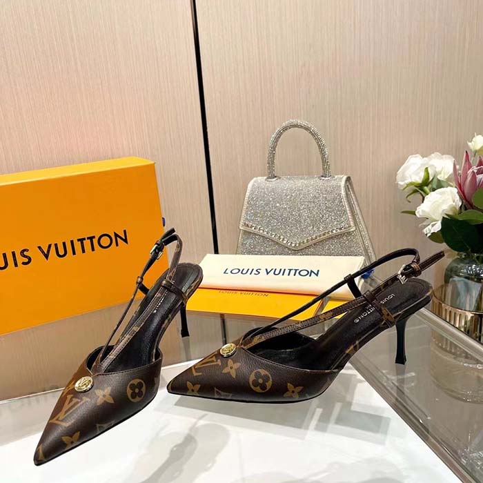 Louis Vuitton Women LV Stellar Slingback Pump Brown Monogram Canvas