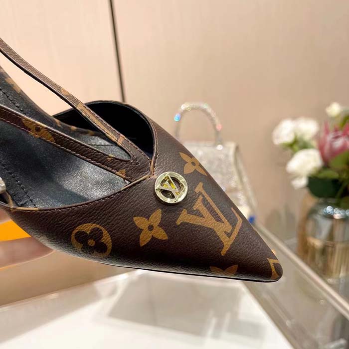 Louis Vuitton Women LV Stellar Slingback Pump Brown Monogram Canvas