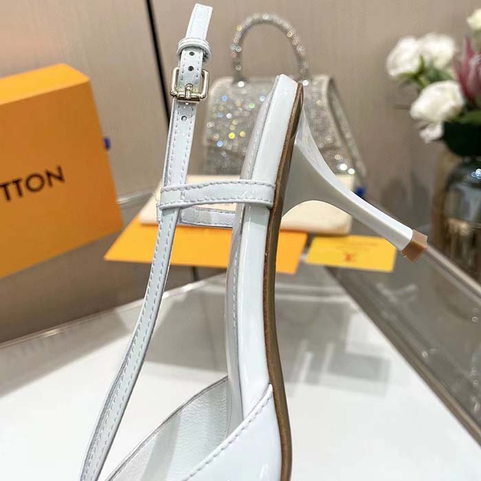 Louis Vuitton Women LV Stellar Slingback Pump White Glazed Calf Leather
