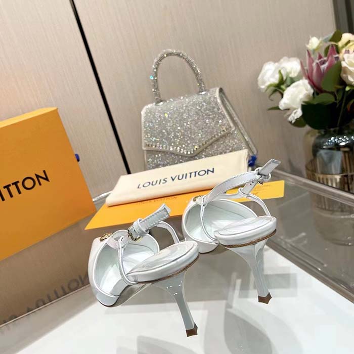 Louis Vuitton Women LV Stellar Slingback Pump White Glazed Calf Leather