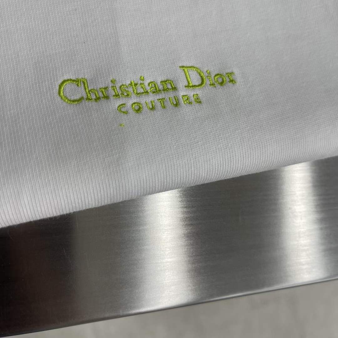 Dior CD Men Christian Dior Couture Relaxed-Fit T-Shirt White Cotton Jersey