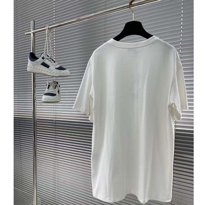 Dior CD Men Christian Dior Couture Relaxed-Fit T-Shirt White Cotton Jersey