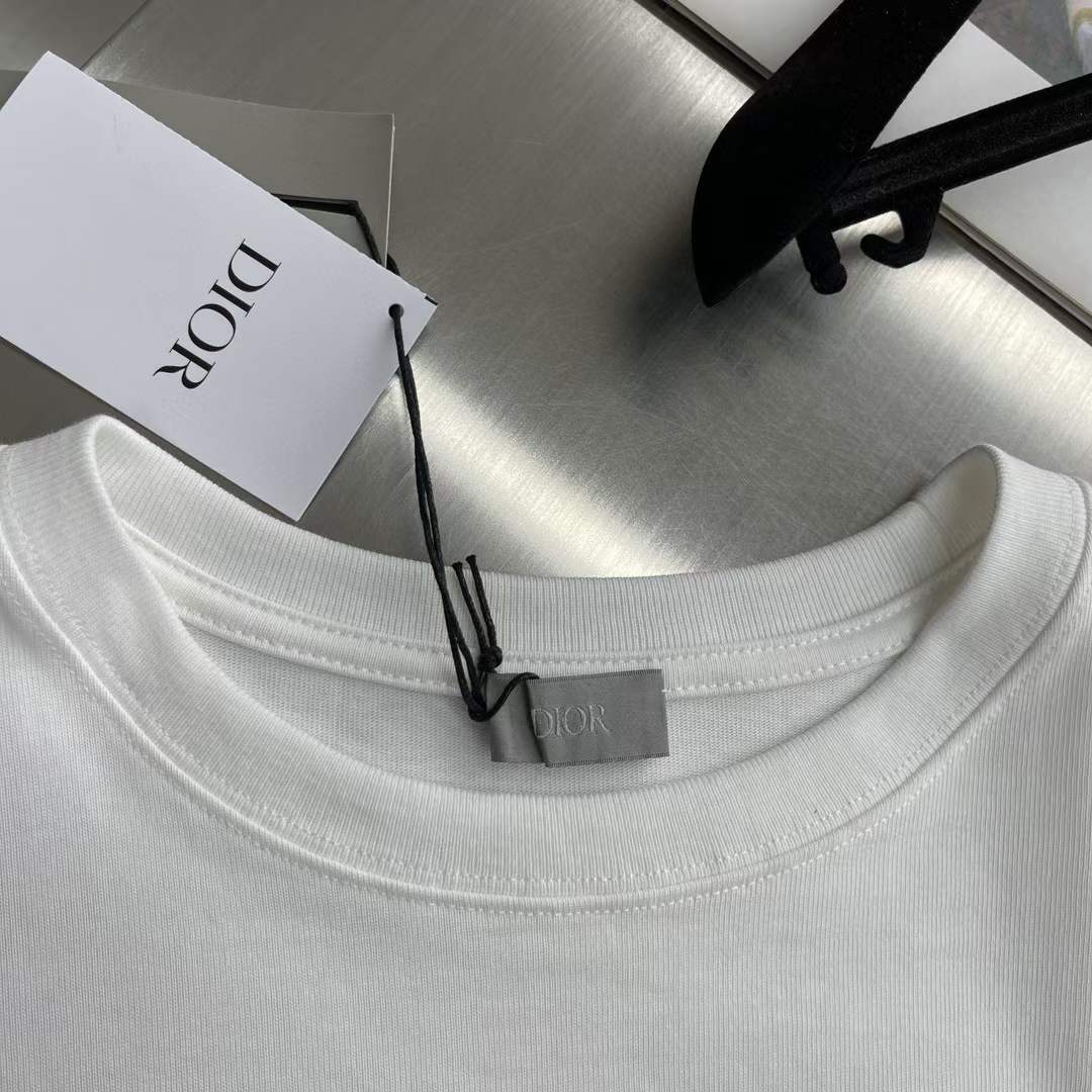 Dior CD Men Christian Dior Couture Relaxed-Fit T-Shirt White Cotton Jersey
