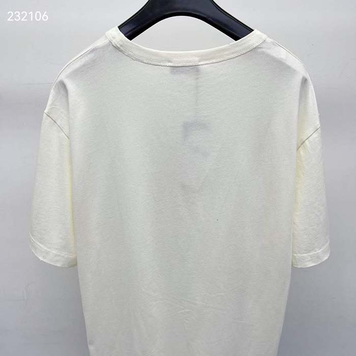 Dior CD Men Relaxed-Fit Bobby T-Shirt White Slub Cotton Jersey