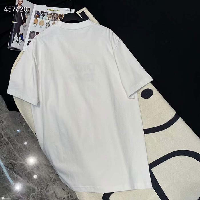 Dior CD Men Relaxed-Fit T-Shirt White Cotton Jersey
