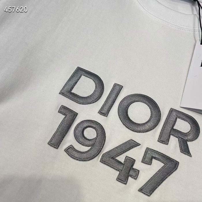 Dior CD Men Relaxed-Fit T-Shirt White Cotton Jersey