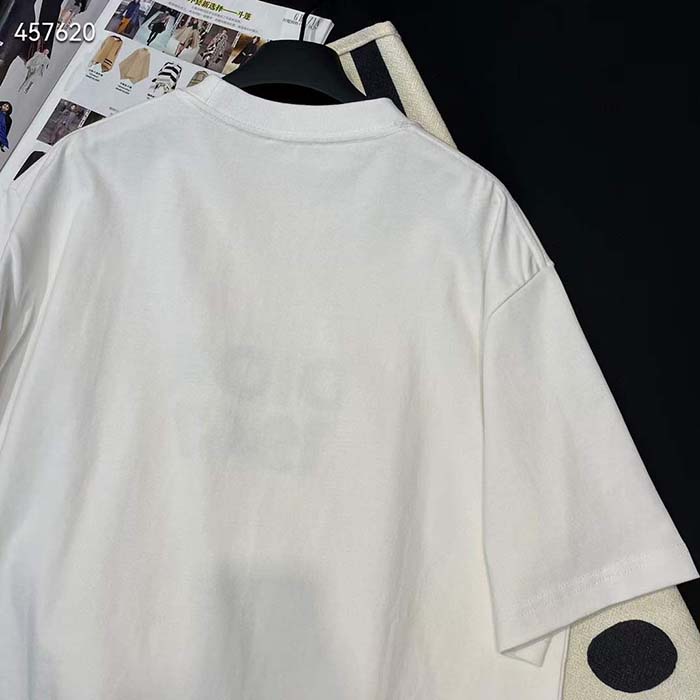 Dior CD Men Relaxed-Fit T-Shirt White Cotton Jersey