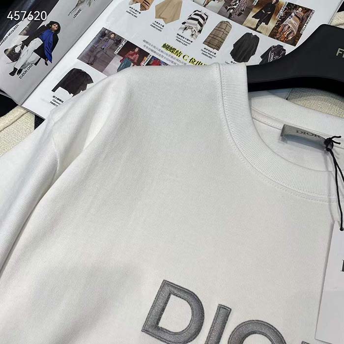 Dior CD Men Relaxed-Fit T-Shirt White Cotton Jersey