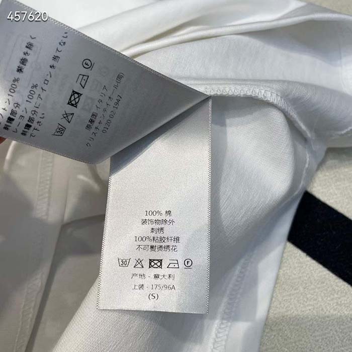 Dior CD Men Relaxed-Fit T-Shirt White Cotton Jersey