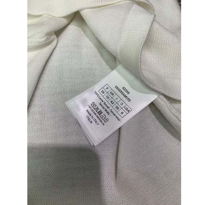 Dior CD Men T-Shirt White Navy Blue Cotton Jersey