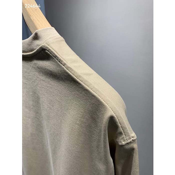 Dior Men CD Icon Relaxed-Fit T-Shirt Beige Organic Cotton Jersey
