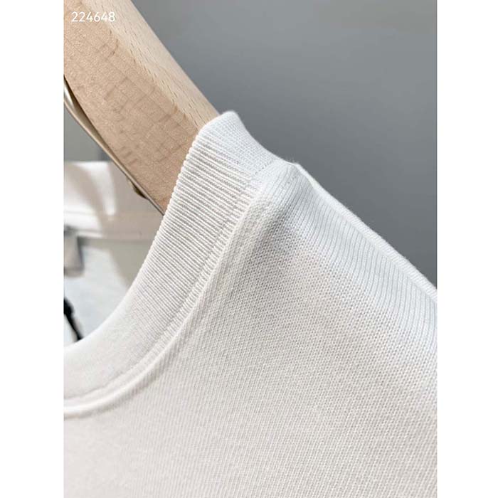 Dior Men CD Icon Relaxed-Fit T-Shirt White Cotton Jersey