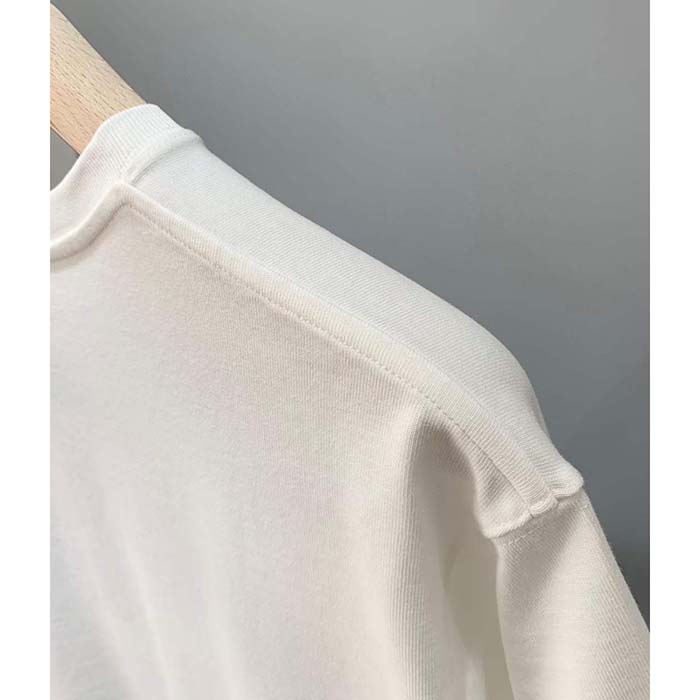 Dior Men CD Icon Relaxed-Fit T-Shirt White Cotton Jersey