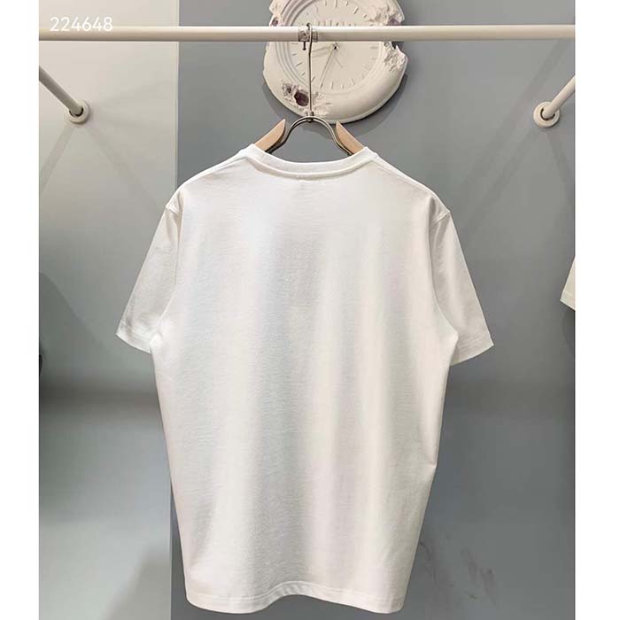 Dior Men CD Icon Relaxed-Fit T-Shirt White Cotton Jersey