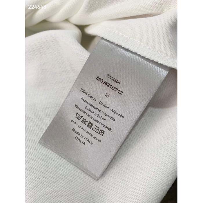 Dior Men CD Icon Relaxed-Fit T-Shirt White Cotton Jersey