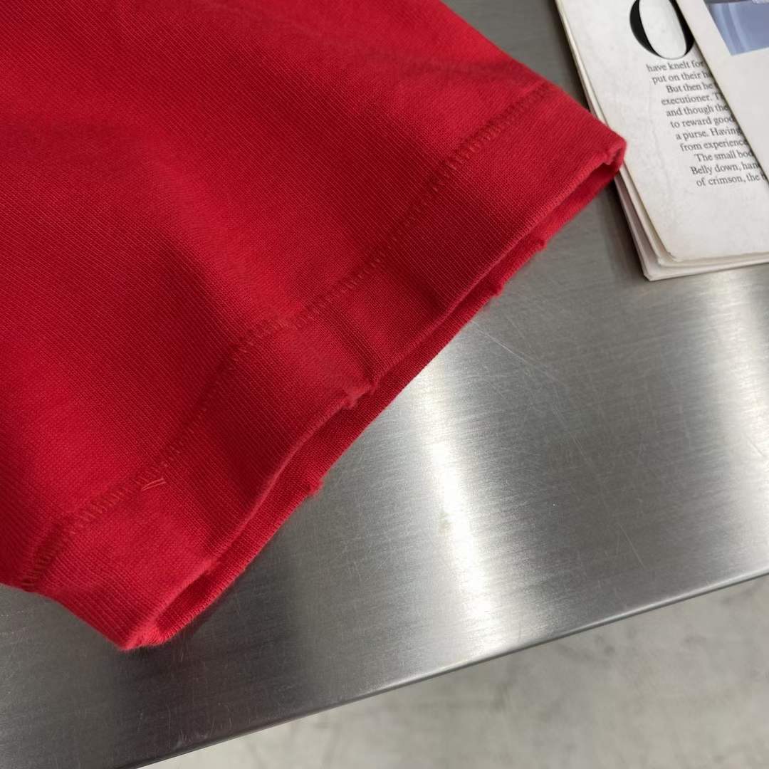 Dior Men CD Otani Workshop Relaxed-Fit T-Shirt Red Cotton Jersey
