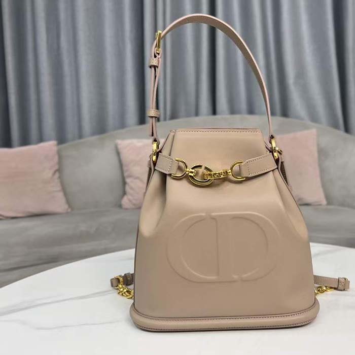 Dior Women Medium C’est Dior Bag Warm Taupe CD-Embossed Calfskin