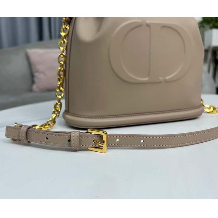 Dior Women Medium C’est Dior Bag Warm Taupe CD-Embossed Calfskin