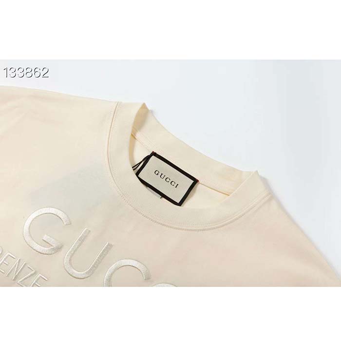 Gucci Men GG Cotton Jersey T-Shirt Crewneck Short Sleeves Oversize Fit