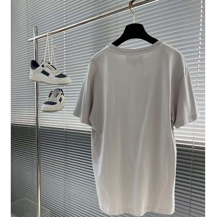 Gucci Men GG T-Shirt Gucci Print Crewneck Short Sleeves Oversize Fit