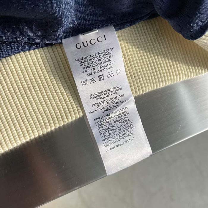 Gucci Men GG Wool Jersey Jacket Web Interlocking G Front Pockets