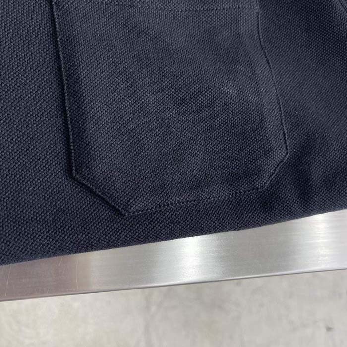 Gucci Men Cotton Piquet Polo Interlocking G Black Side Vents Short Sleeves