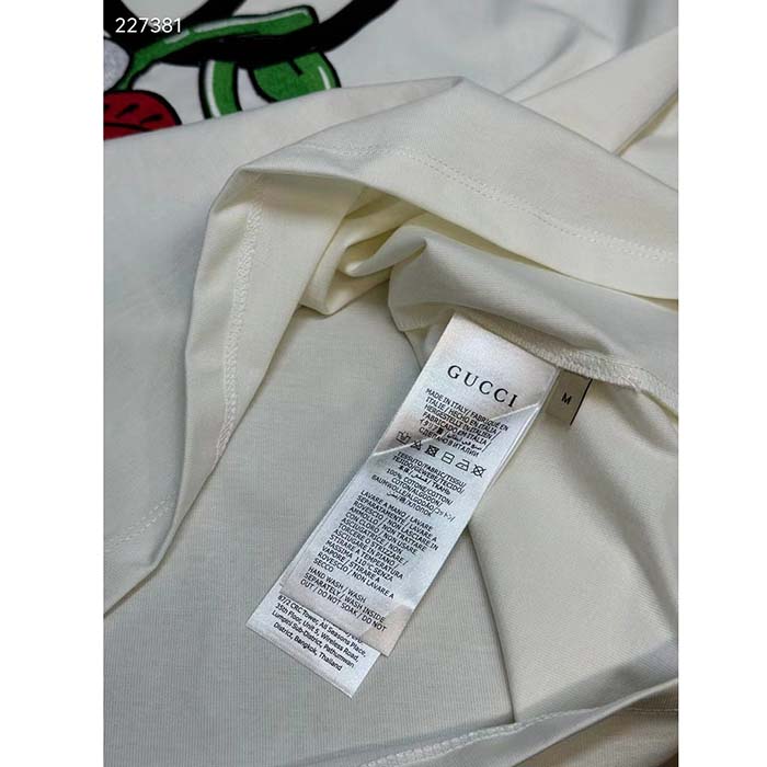Gucci Men GG Cotton Jersey Printed T-Shirt Crewneck Short Sleeves