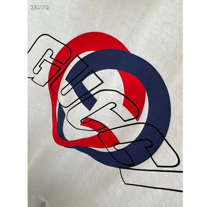 Gucci Women GG Cotton Jersey Printed T-Shirt Crewneck Short Sleeves