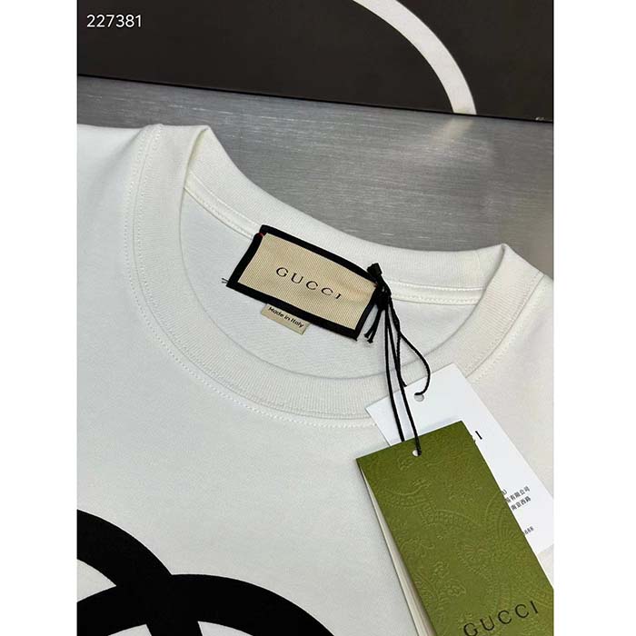 Gucci Men GG Cotton Jersey Printed T-Shirt Crewneck Short Sleeves