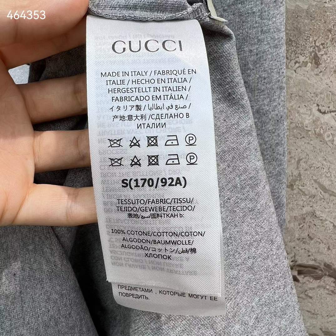 Gucci Women GG Cotton Jersey T-Shirt Gucci Print Crewneck Short Sleeves