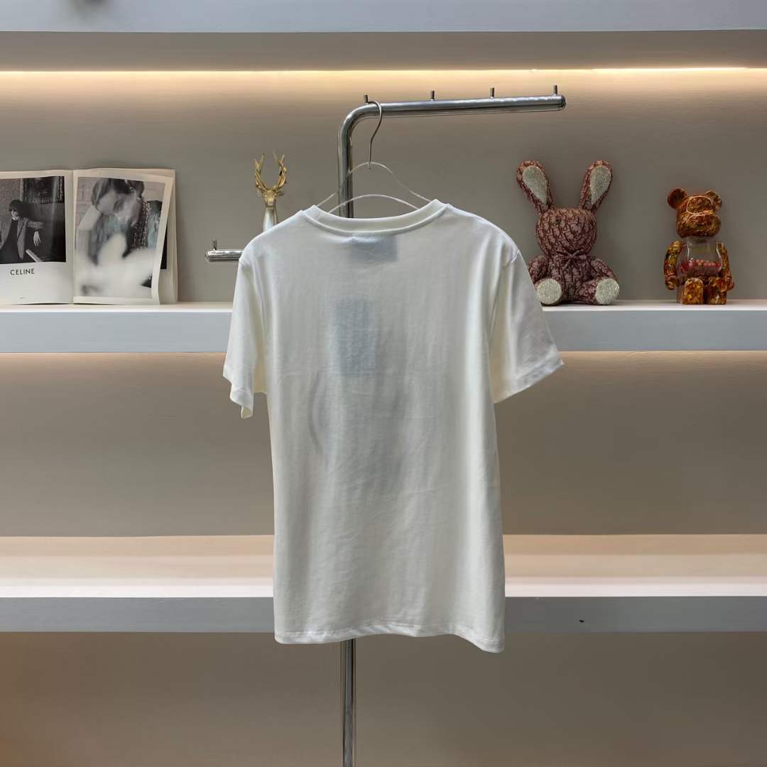 Gucci Men GG Cotton Jersey T-Shirt Interlocking G Crystal Crewneck