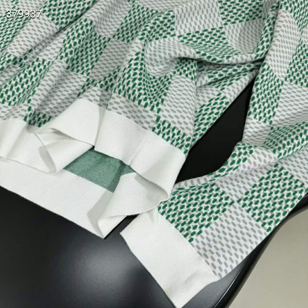Louis Vuitton LV Men Damier Cotton Sweatshirt Classic Fit Green 1AFJHG