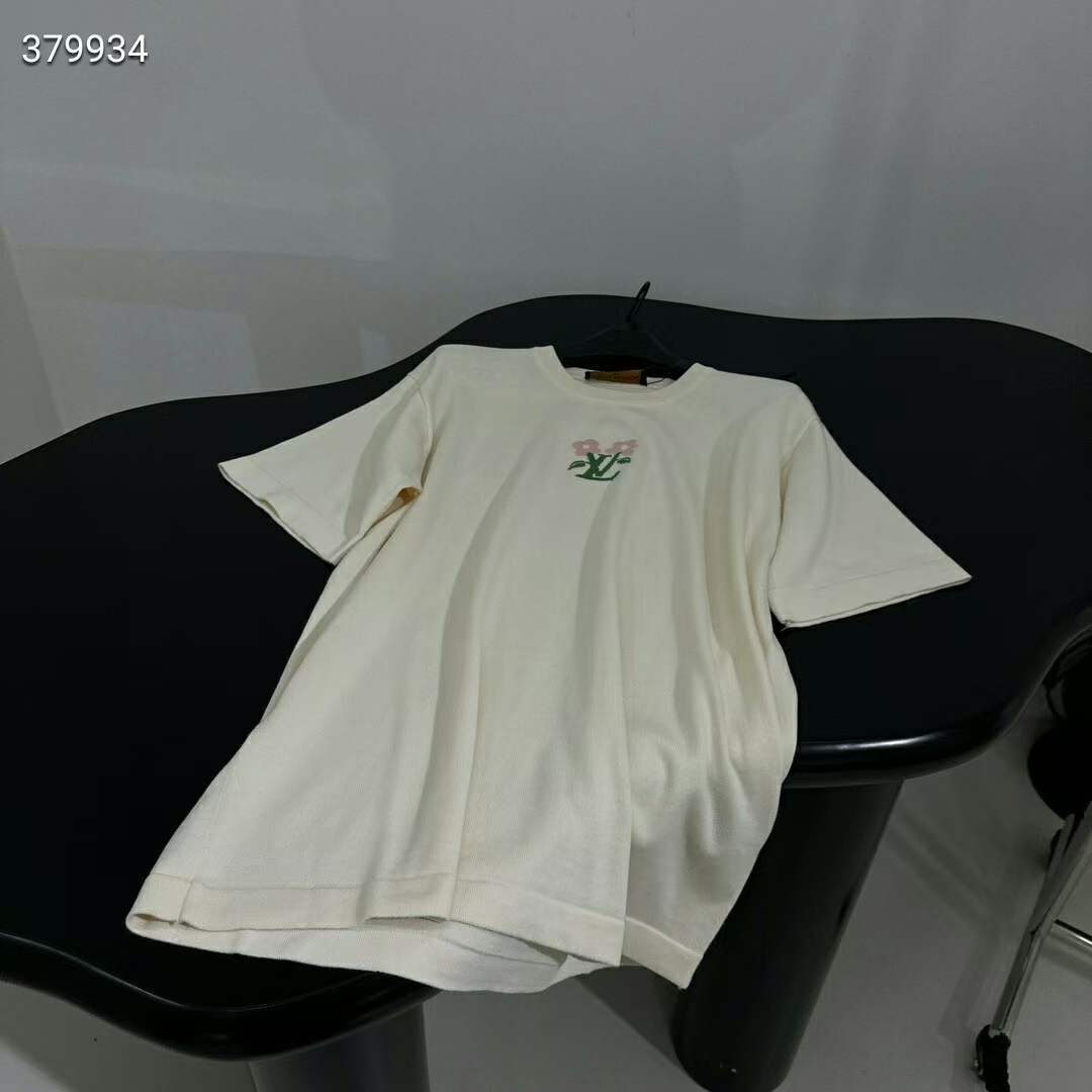 Louis Vuitton LV Men Short-Sleeved Cotton Knitted Crewneck Regular Fit 1AFRDI