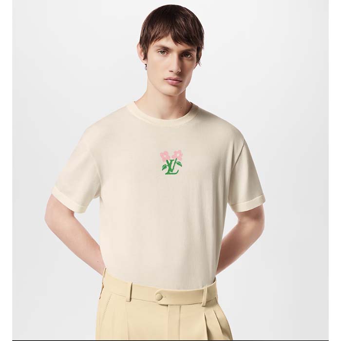 Louis Vuitton LV Men Short-Sleeved Cotton Knitted Crewneck Regular Fit 1AFRDI