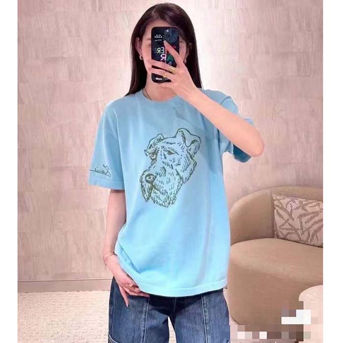 Louis Vuitton Women LV Graphic Short-Sleeved Crewneck Regular Fit 1AFPY4